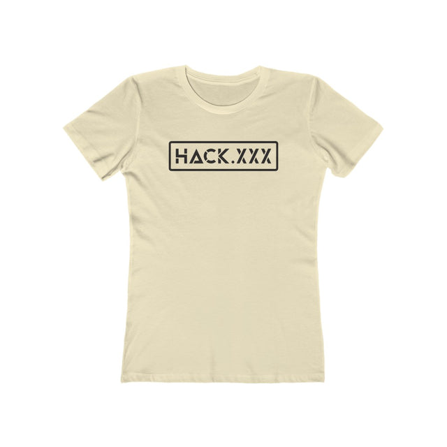 HACK.XXX (Women's Tee - Black Text)