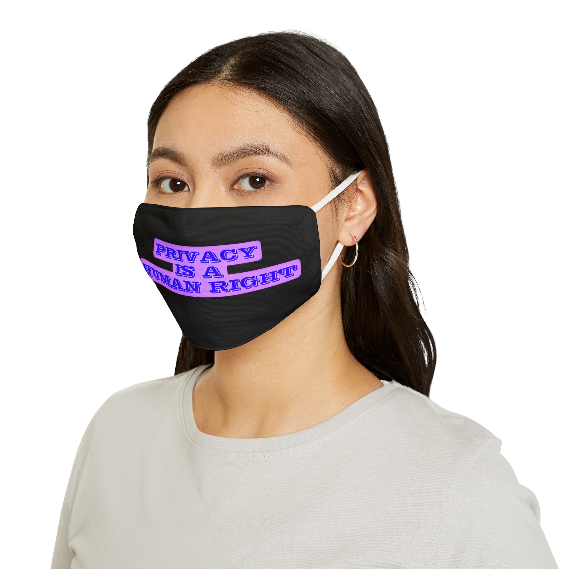 Privacy is a human right Snug-Fit Polyester Face Mask