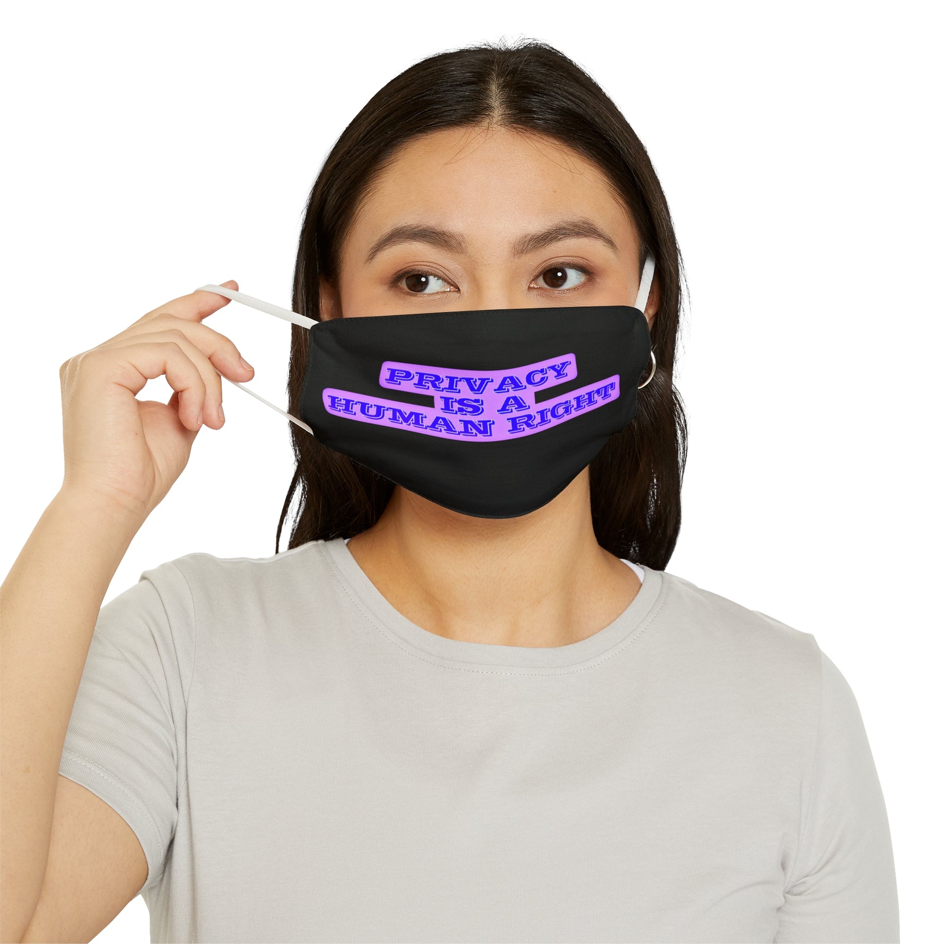 Privacy is a human right Snug-Fit Polyester Face Mask