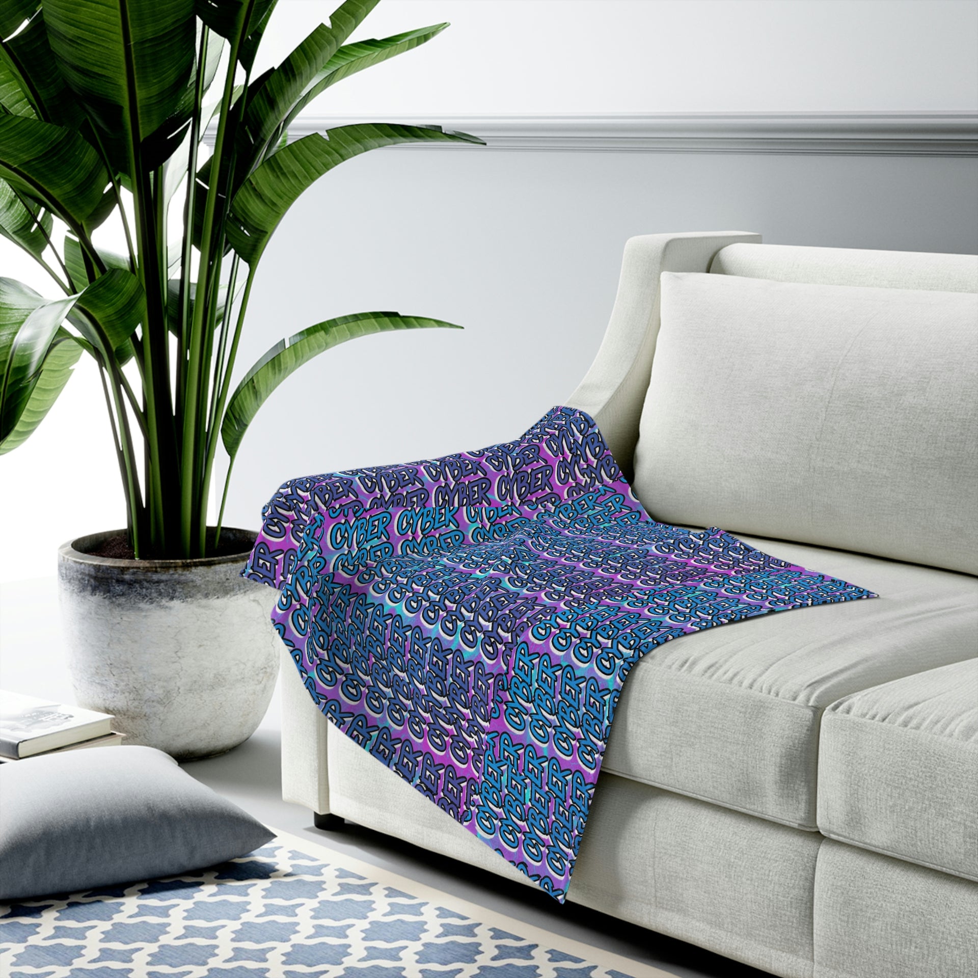 Cyber Velveteen Plush Blanket