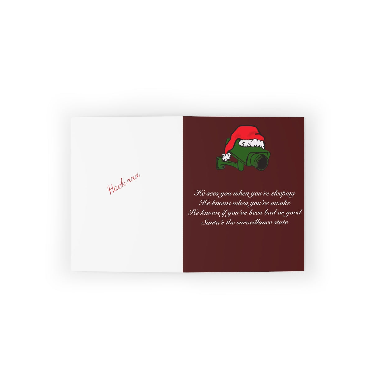 Santa surveillance Greeting cards (8, 16, and 24 pcs)