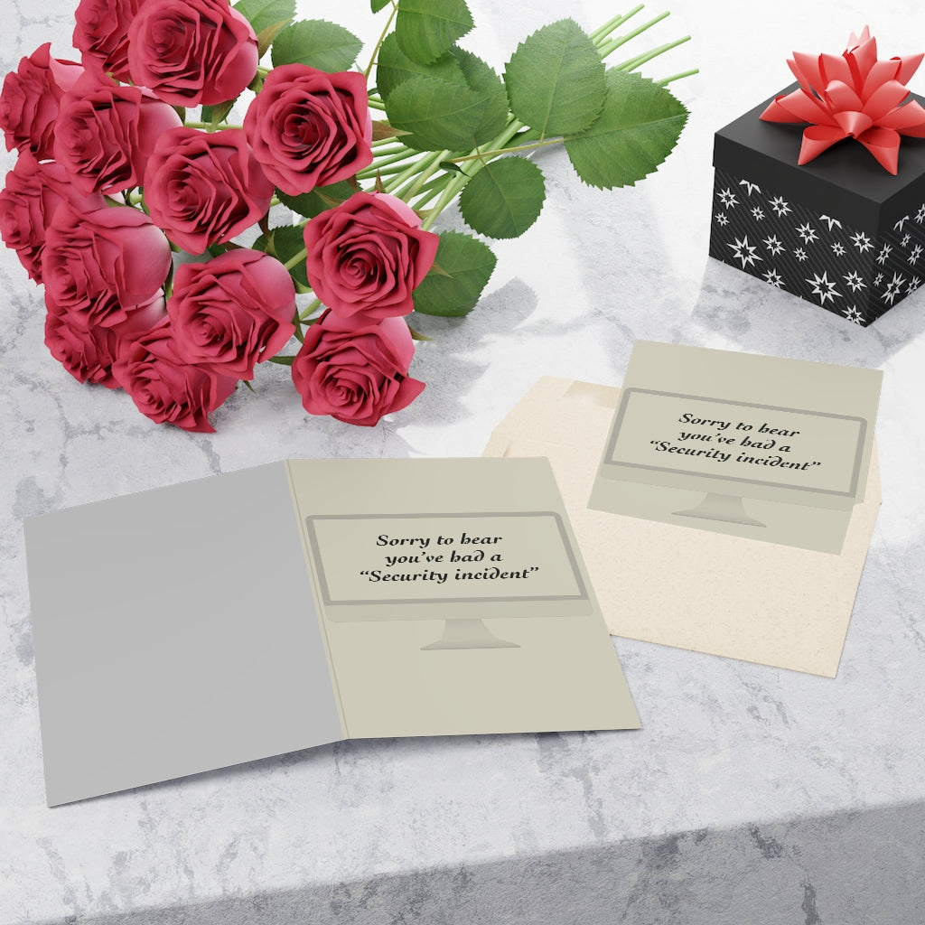 Sorry about the breach Greeting Cards (1 or 10-pcs)