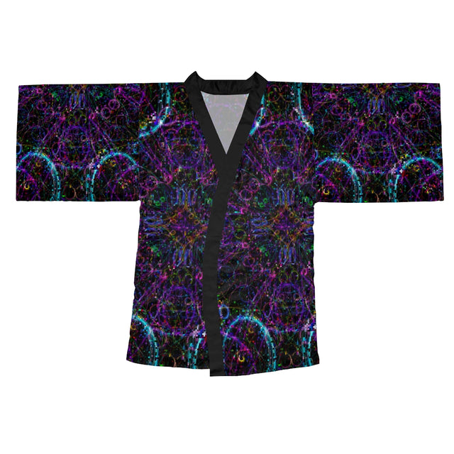 Glitchy Long Sleeve Kimono Robe
