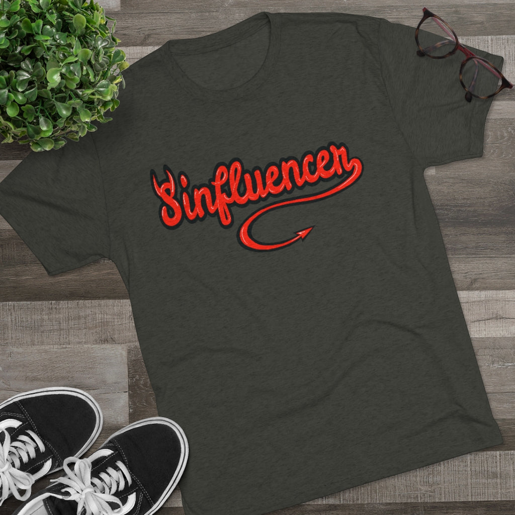Sinfluencer (Men's Tri-Blend Crew Tee)