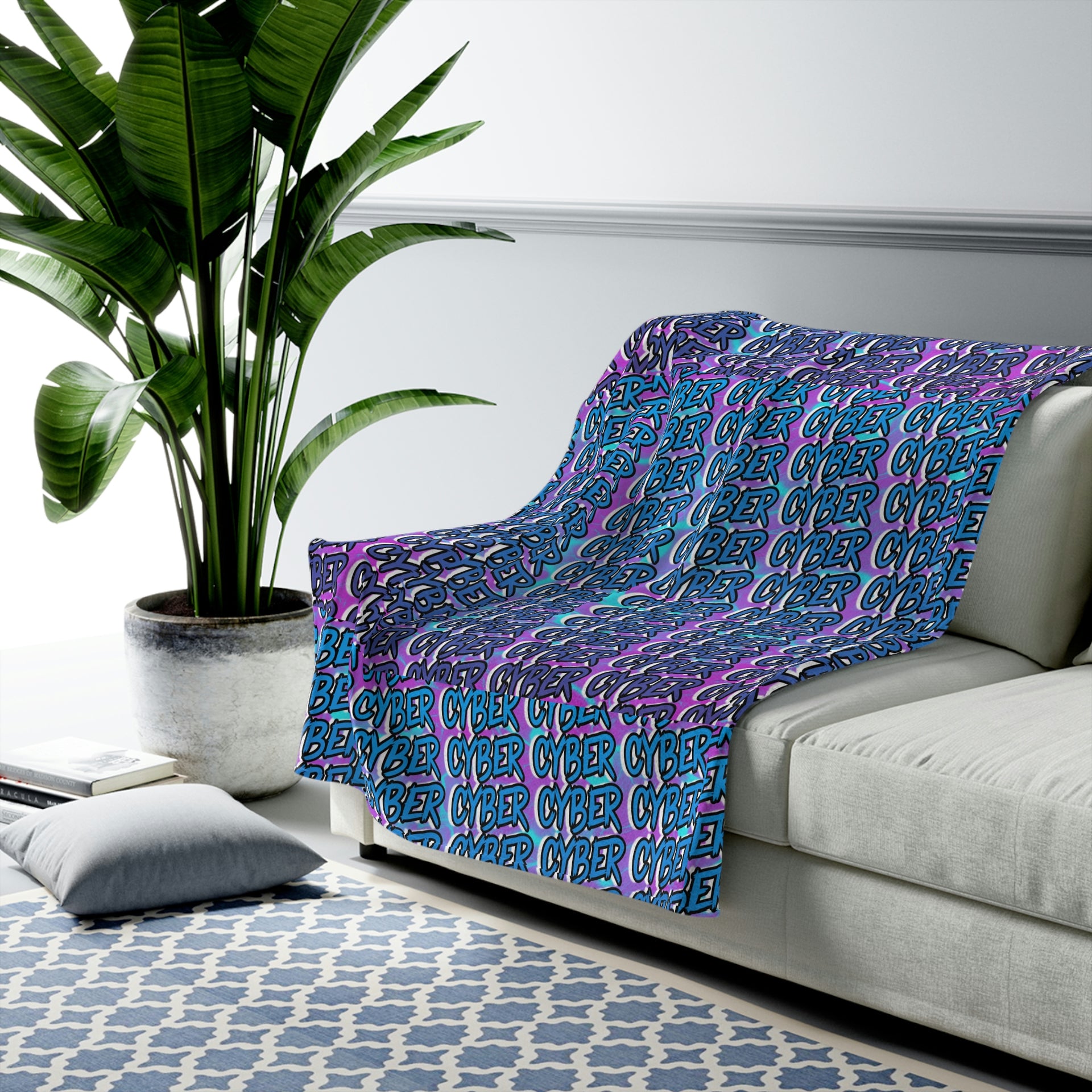 Cyber Velveteen Plush Blanket