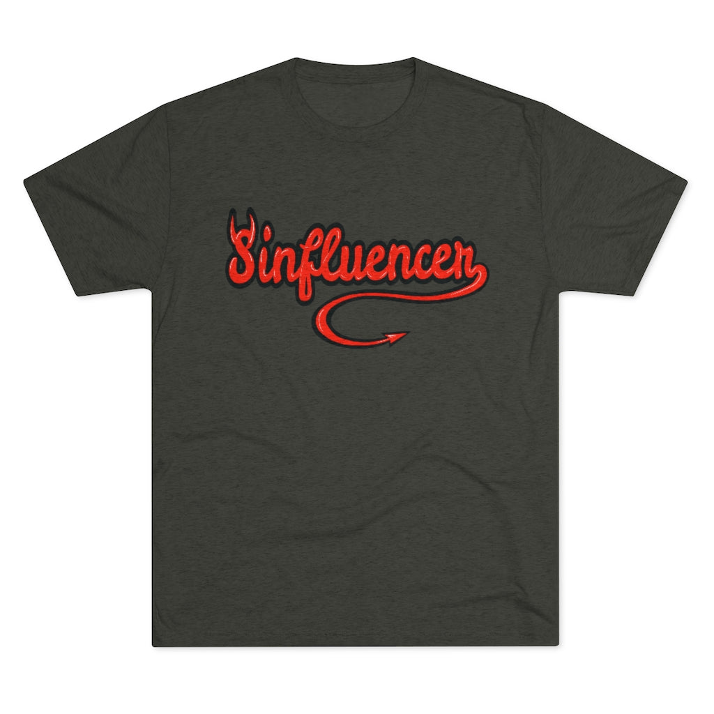 Sinfluencer (Men's Tri-Blend Crew Tee)