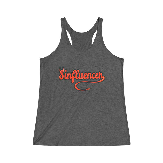 Sinfluencer (Women's Tri-Blend Racerback Tank)